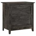 UrbanPro 2 Drawers Farmhouse Wood Lateral File Cabinet in Gray