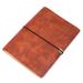 6-Ring Professional Notebook A5 7x9 Inch Refillable Notebook PU Leather Cover 100 Sheets for Home Office School Supplies