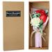 Wovilon Artificial Flowers For Decoration Outdoor Mother S Day Gift 3 Roses Soap Flower Carnation Bunch Gift Box