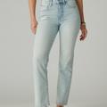 Lucky Brand High Rise Zoe Straight - Women's Pants Denim Straight Leg Jeans in Heaven Falls, Size 29 x 29