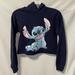Disney Tops | Disney Stitch Character Cropped Sweatshirt In Euc | Color: Blue | Size: Xs
