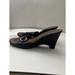 Coach Shoes | Coach Slip On Wedge Slides Sz 8b Black Leather Buckle | Color: Black | Size: 8