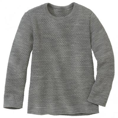 disana - Kid's Wabenstrick-Pullover - Wollpullover Gr 134/140 grau Image