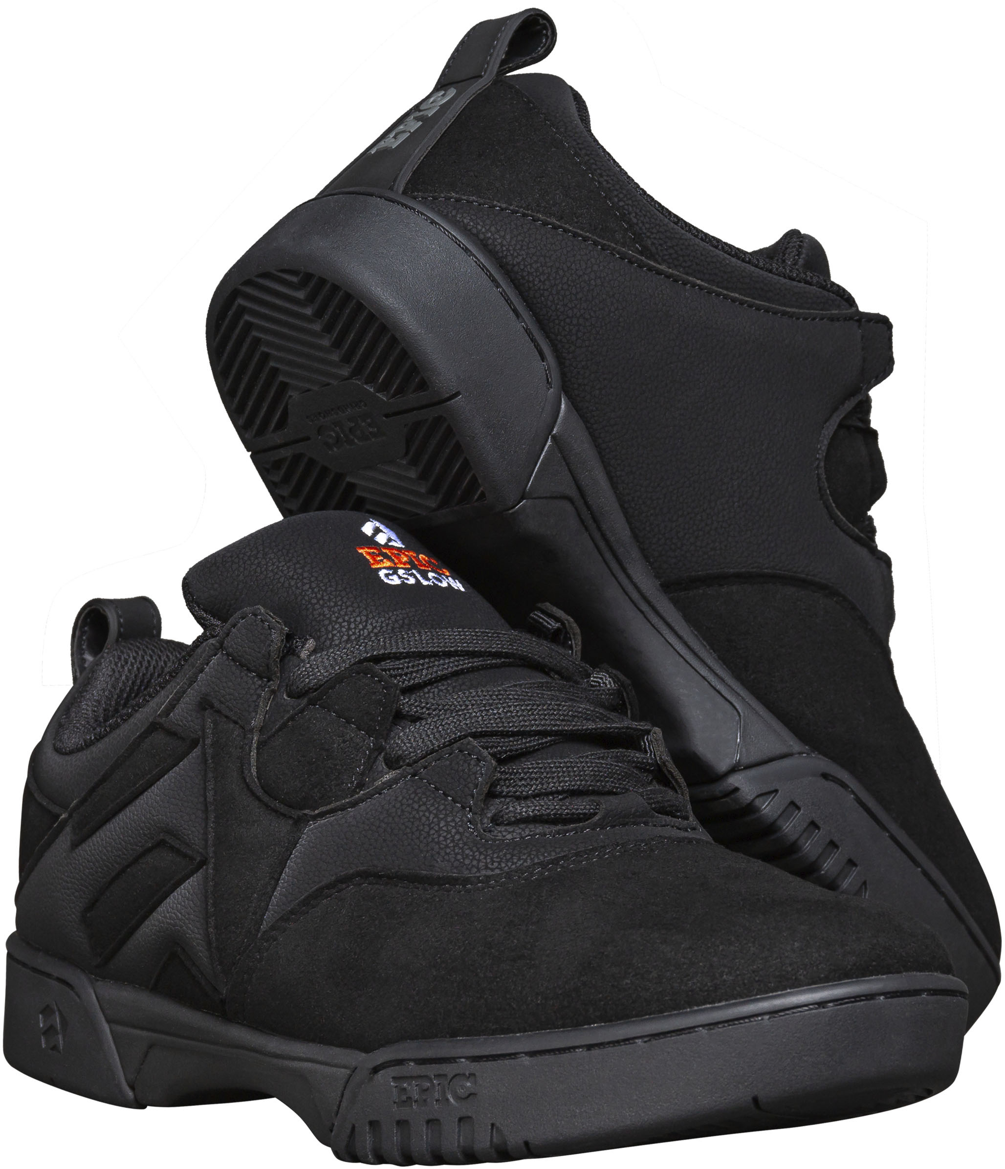 Gleitschuh EPIC GRINDSHOES "Low Raven" Gr. 43, schwarz, Inlineskates_Rollschuhe, 43 (bis ), Leder Image