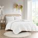 Lark Manor™ Arami Clip Jacquard Duvet Cover Set Polyester in White | Full/Queen Duvet Cover + 2 Standard Shams | Wayfair