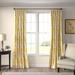 Alcott Hill® Locke Ikat Light Filtration Thermal Rod Pocket Single Curtain Panel 100% Cotton in Yellow | 108 H in | Wayfair ALCT8000 32356867