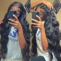 Perruque de cheveux naturels ondulés pour femmes noires taille 34 pouces 13x4 13x6 Hd