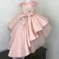 Robe de princesse vintage brodée de fleurs pour filles vêtements de cérémonie d'ouverture tutu de