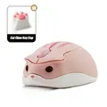 Souris Hamster de dessin animé 3D 2.4GHz USB sans fil avec griffe de chat Keycap cadeau pour