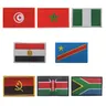 Badges en broderie 3D pour pays d'afrique maroc afrique du sud egypte Kenya Congo Nigeria