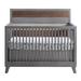 Soho Baby Cascade 4-In-1 Convertible Crib Wood in Brown/Gray/Yellow | 49 H x 31.5 W x 56 D in | Wayfair 48011570