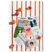 Red Barrel Studio® Trendy Magazines - Wrapped Canvas Graphic Art Canvas in Green/Orange/White | 24 H x 16 W x 0.8 D in | Wayfair