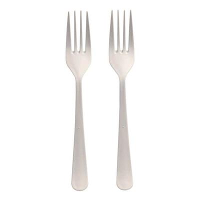 Papstar 10er-Pack Mehrweg-Gabeln 19 cm weiß weiß