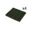 Pack 4 coussins chaise de jardin carrés verts