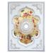 Artistry Lighting, Rectangular 63"x47" Antique White Ceiling Medallion Vintage Floral Bouquet Center