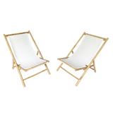 Sakami Folding Bamboo Sling Chairs (Set of 2) by Havenside Home