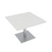 Small Square Meeting Table With Square Metal Base 42" Breakroom Table