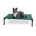 Original Pet Cot Elevated Pet Bed, 25" L X 32" W, Green, Medium, Black