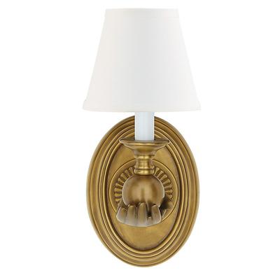 Edwin 1-Light Hand Sconce with Shade - White - Ballard Designs