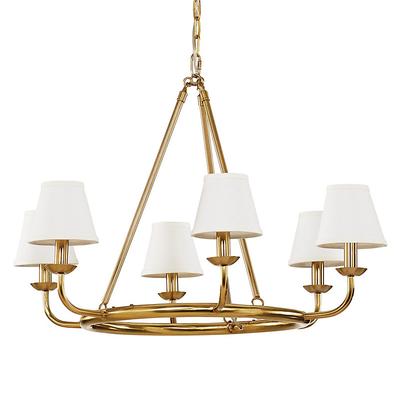 Leigh 6-Light Chandelier with Shades - Ballard Designs