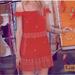 Free People Dresses | Free People Embroidered Gauze Flouncy Dress | Color: Orange/Red | Size: Xs