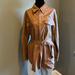 Zara Tops | Faux Leather Oversized Shirt/Dress In Cognac | Color: Brown/Tan | Size: S