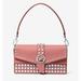 Michael Kors Bags | Michael Kors Greenwich Medium Studded Saffiano Leather Shoulder Bag Rose | Color: Pink/Silver | Size: Os