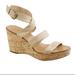 J. Crew Shoes | J.Crew Sevigne Strapy Wedge Sandals Cork Platform Sz 10 | Color: Cream/Tan | Size: 10