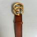 Gucci Other | Gucci Brown Leather Double G Buckle Belt 80cm | Color: Brown/Gold | Size: 80-85