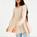 American Eagle Outfitters Tops | Long Sleeve Flowy Babydoll Top | Color: Brown/Red | Size: Xs