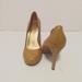 Jessica Simpson Shoes | Jessica Simpson Tan Patent Leather Career Pump 4" Heels Sz 8 B | Color: Tan | Size: 8