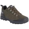 Wanderschuh JACK WOLFSKIN "REFUGIO TEXAPORE LOW M", Gr. 44, grün (khaki), Leder, Textil, sportlich, Schuhe, wasserdicht