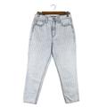 American Eagle Outfitters Jeans | American Eagle Mom Jeans Blue White Railroad Stripe, Size 6 Short | Color: Blue | Size: 6