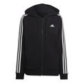 Adidas Sportswear Essentials 3-Streifen French Terry Regular Kapuzenjacke Damen black, Gr. M, Baumwolle, Jacke