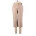 Apt. 9 Khaki Pant Straight Leg Cropped: Tan Print Bottoms - Women's Size 10