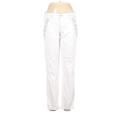 American Eagle Outfitters Khaki Pant Straight Leg Boyfriend: Ivory Print Bottoms - Women's Size 6