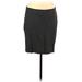 Eddie Bauer Wool Skirt: Gray Solid Bottoms - Women's Size 8