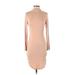 Charlotte Russe Casual Dress - Bodycon: Tan Solid Dresses - Women's Size Small