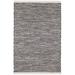 White 36 x 24 x 0.25 in Area Rug - Dash and Albert Rugs Coastal Chevron Handwoven Recycled P.E.T. Area Rug in Black/Recycled P.E.T. | Wayfair