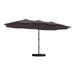 mondawe 15 ft. W. x 9 ft. D. Rectangular Market Umbrella w/ Base & Cover in Brown | 96 H x 183 W x 106 D in | Wayfair HT15-CF