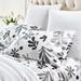 Pine Cone Hill Henri 400 Thread Count Floral Sheet Set 100% cotton in Black/Gray/White | Full | Wayfair PC4208-F