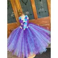 Robe Tutu de Sirène Violet Turquoise pour Cosplay Costumes de ixd'Anniversaire sur le Thème de
