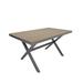 mondawe Aluminum Frame Wood- Top Patio Rectangular Dining Table Wood/Plastic/Metal in Gray/Brown | 29.5 H x 59 W x 35.4 D in | Wayfair MO-T02BR