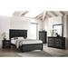 Charlton Home® Chimdalu Panel Bedroom Set Special Full 3 Piece: Bed, 2 Nightstands Upholstered, in Black | 52 H x 58.25 W x 79 D in | Wayfair