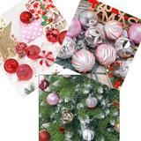 The Holiday Aisle® Christmas Tree Ball Ornament 24 Piece Set Plastic in Gray/Yellow | 2.36 H x 2.36 W x 2.36 D in | Wayfair