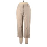 Apt. 9 Khaki Pant Straight Leg Cropped: Tan Print Bottoms - Women's Size 10