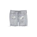 American Eagle Outfitters Denim Shorts: Blue Print Mid-Length Bottoms - Women's Size 00 - Light Wash