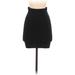 BCBGMAXAZRIA Casual Bodycon Skirt Knee Length: Black Print Bottoms - Women's Size Small