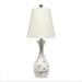 Mod Lighting and Decor 25 Gray and White Curved Mosaic Seashell Table Lamp