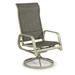 Homestyles Captiva Aluminum Outdoor Swivel Rocking Chair in Gray